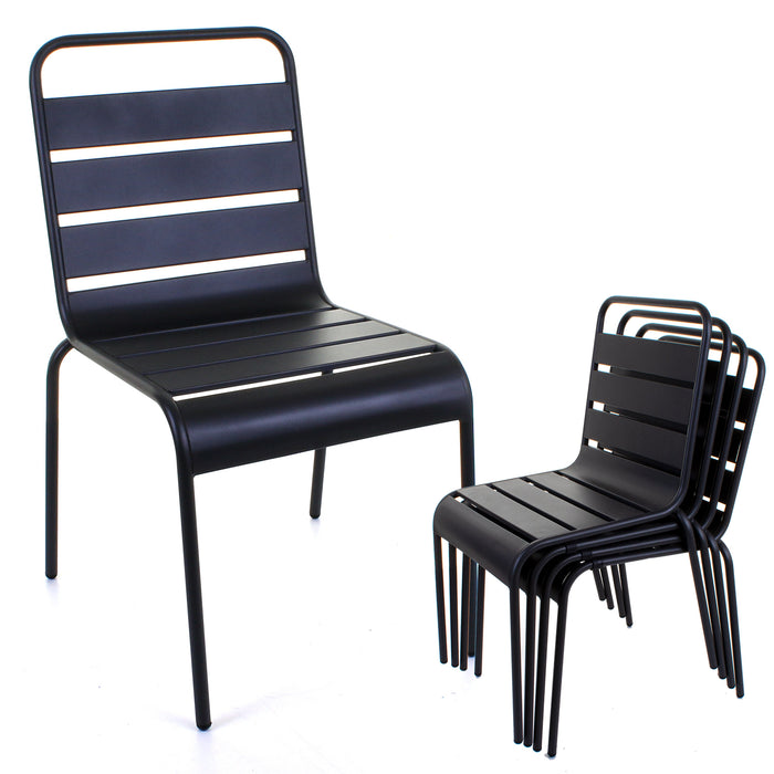 Slatted Bistro Square Table & Chair Sets