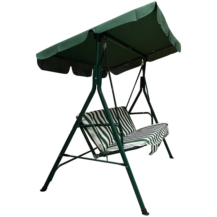 3 Seater Swinging Hammock Green Stripe