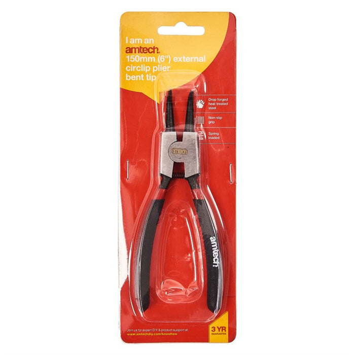 Circlip Plier External Bent 6"