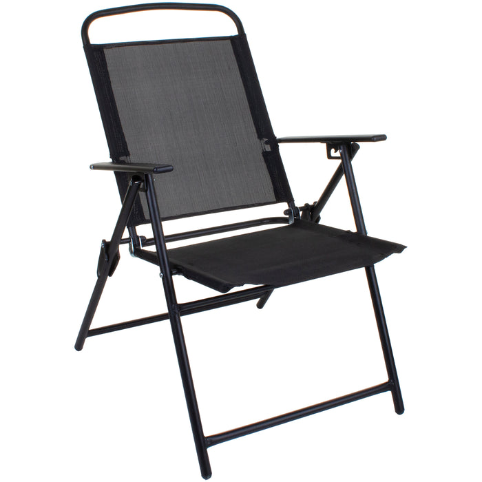 Black Three Position Folding Textoline Chair