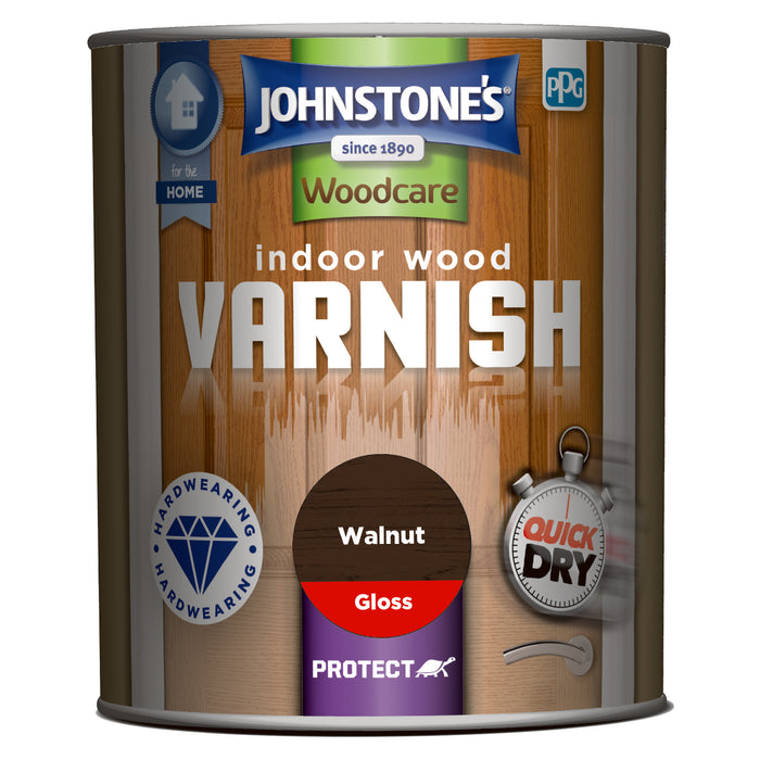 Johnstone's Indoor Varnish  Gloss Walnut 750ml