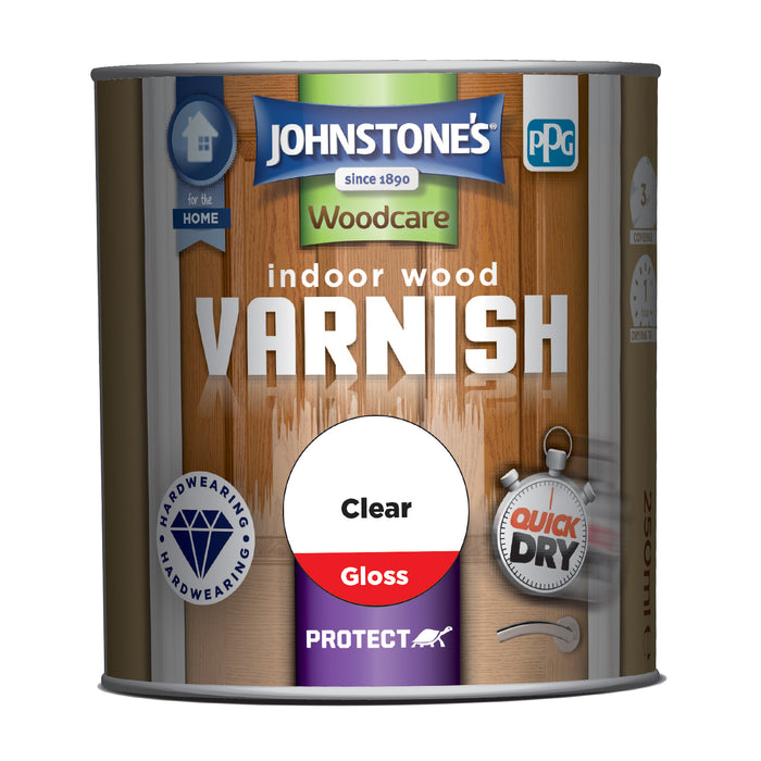 Johnstone's Indoor Varnish  Gloss Clear 250ml