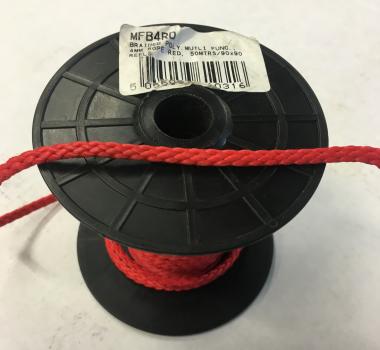 Braided Polypropylene Rope Red