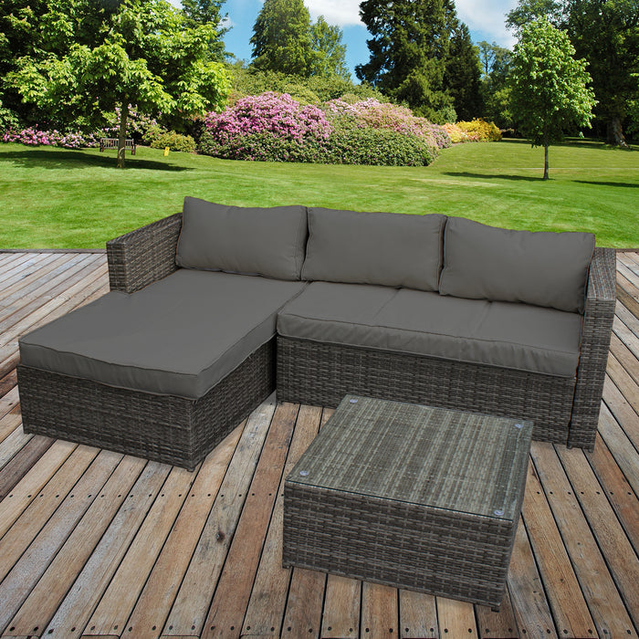 Tarbarca Rattan Furniture Set - Grey Cushions