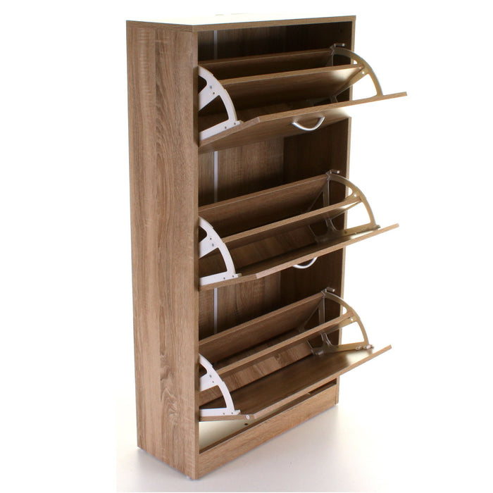 3 Draw Shoe Cabinet - Wood Effect