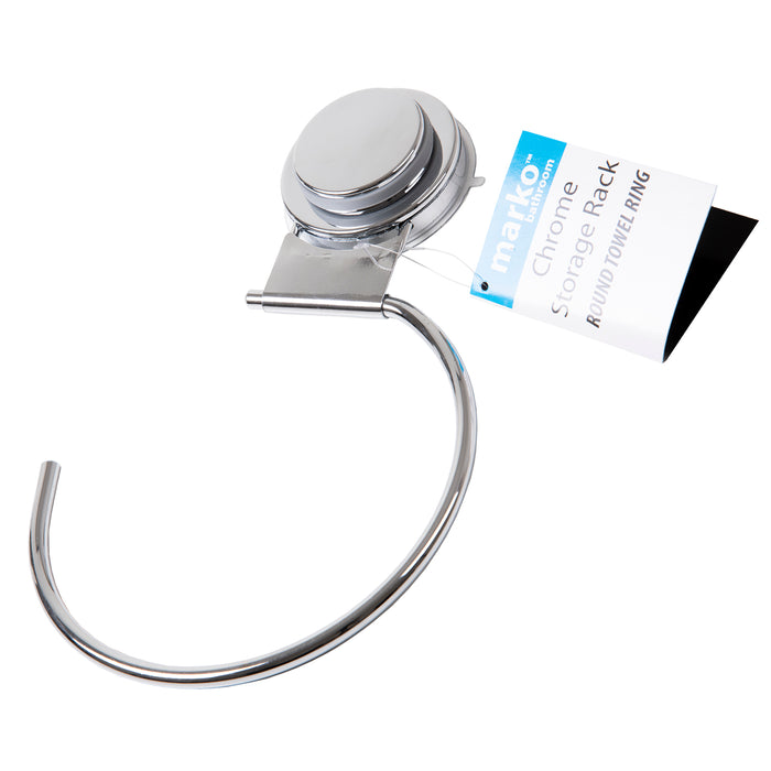 Chrome Storage Rack - Round Towel Ring