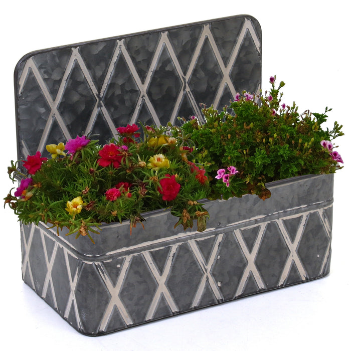 Galvanised Hanging Tray Planters