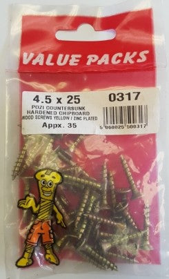 Chipboard Screws 4.5 X 25