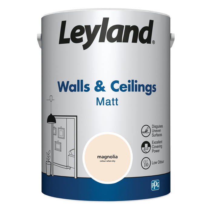 Leyland Walls & Ceilings Matt Magnolia 5L