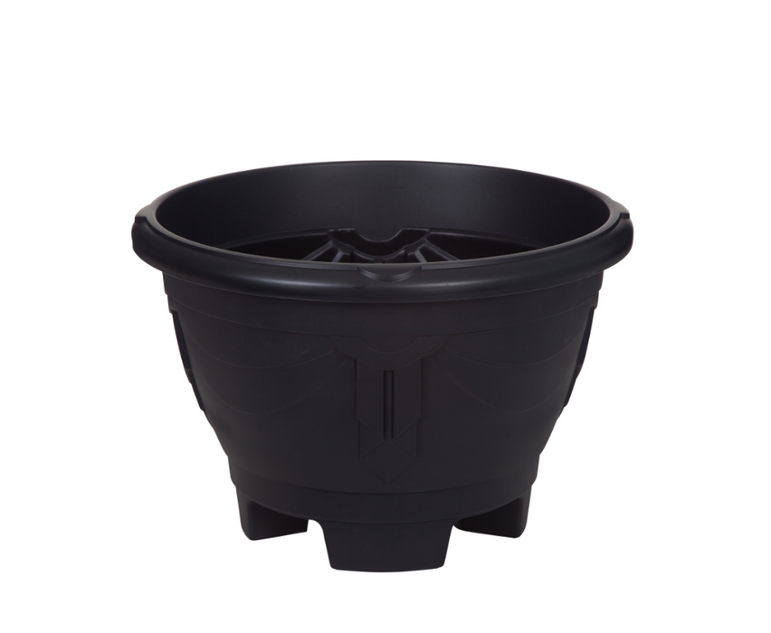 Venetian Round Planter with Legs Black