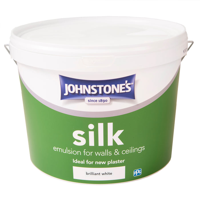 Johnstone's Brilliant White Silk Emulsion - 10 Litres