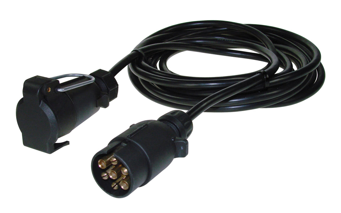 Straight Extension Lead Plug to Socket 7 Pin 6m