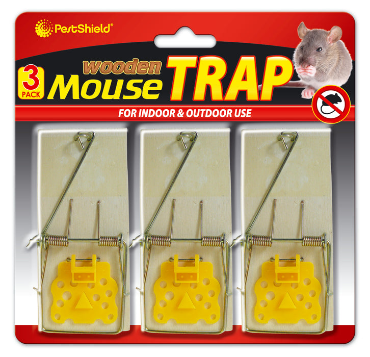 Mouse Trap Wooden 3pk