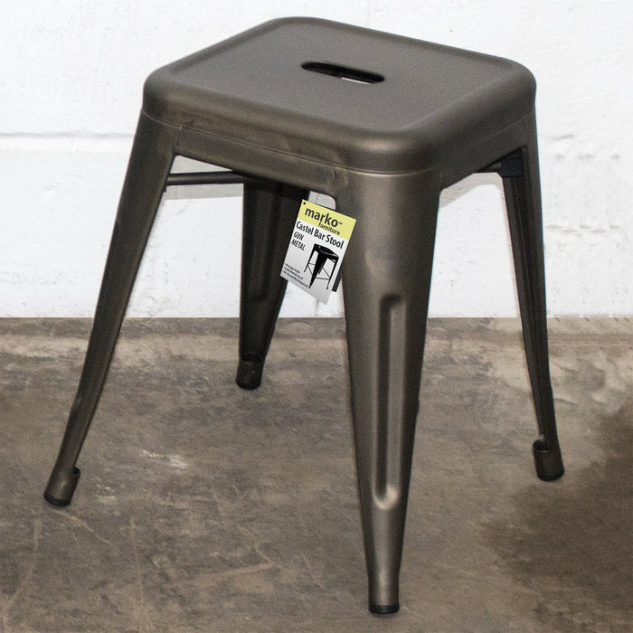 9PC Taranto Table, 5 Forli Chairs & 3 Castel Stools Set - Gun Metal Grey