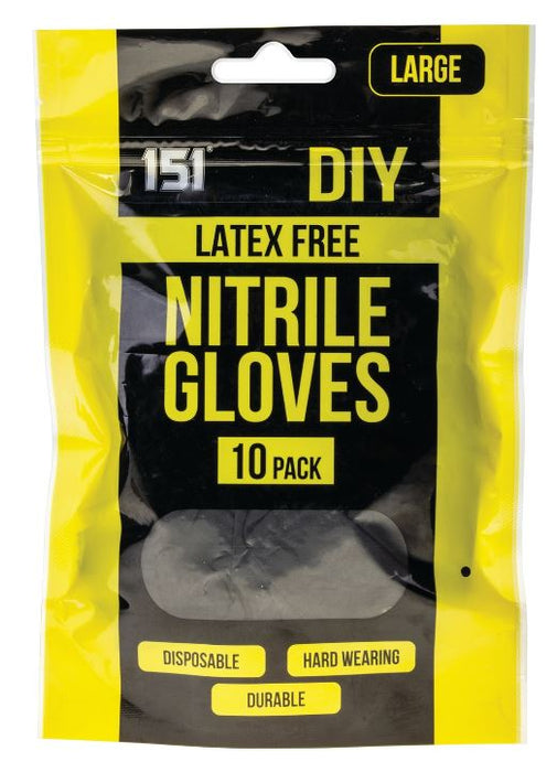 Latex Free Nitrile Gloves 10pk