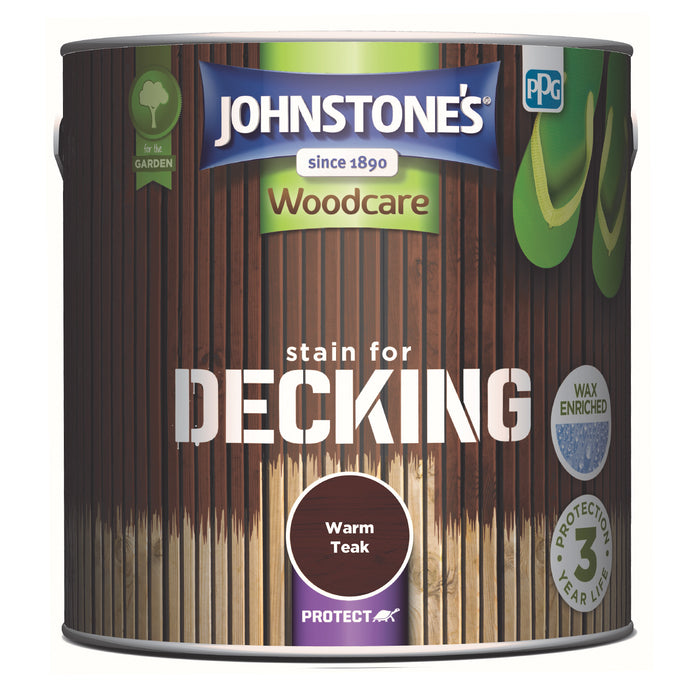 Johnstone's Deck Stain   Warm Teak 2.5L
