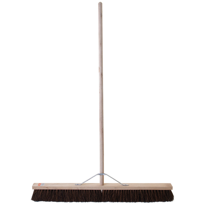 36" Stiff Bassine Broom with Handle & Bracket