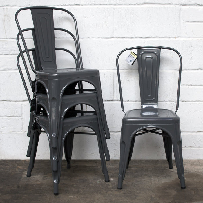 9PC Taranto Table, 2 Forli & 6 Siena Chairs Set - Graphite Grey