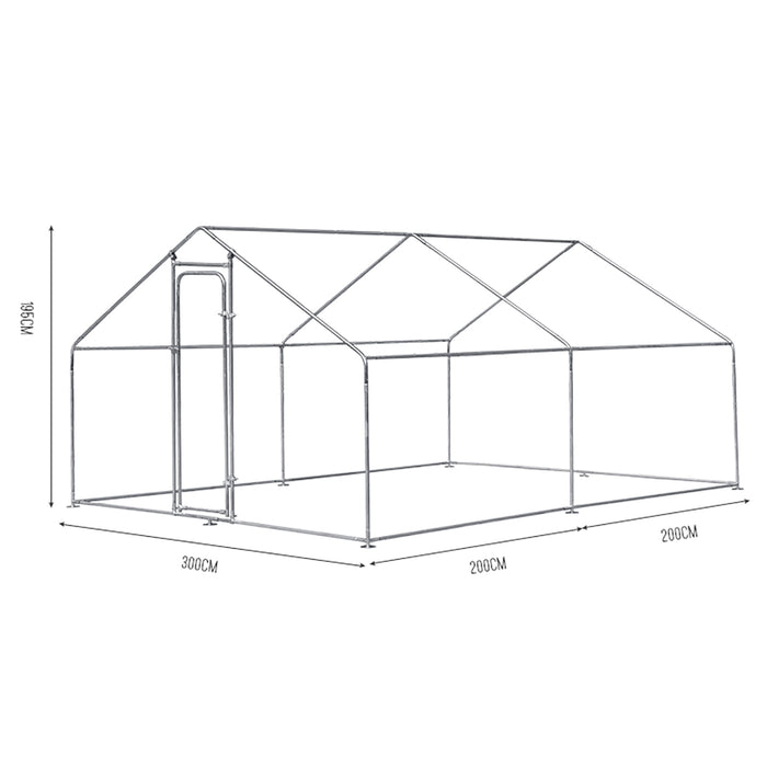 Walk In Chicken Run - 3M x 4M
