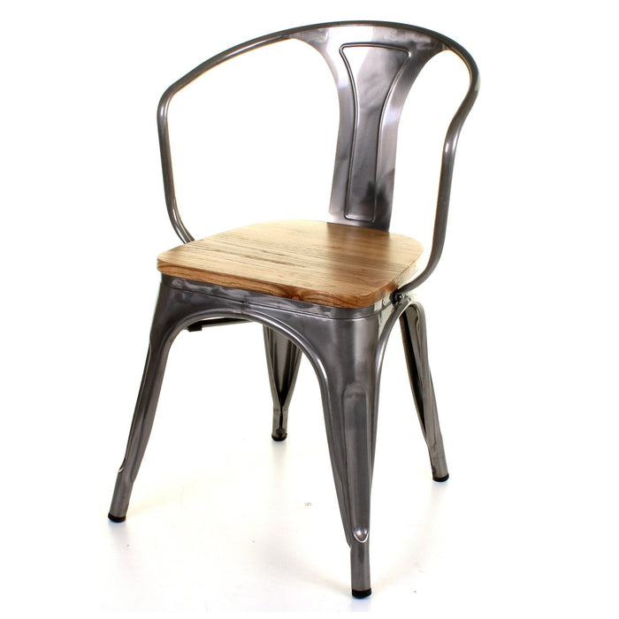 5PC Enna Table Florence & Palermo Chairs Set - Steel