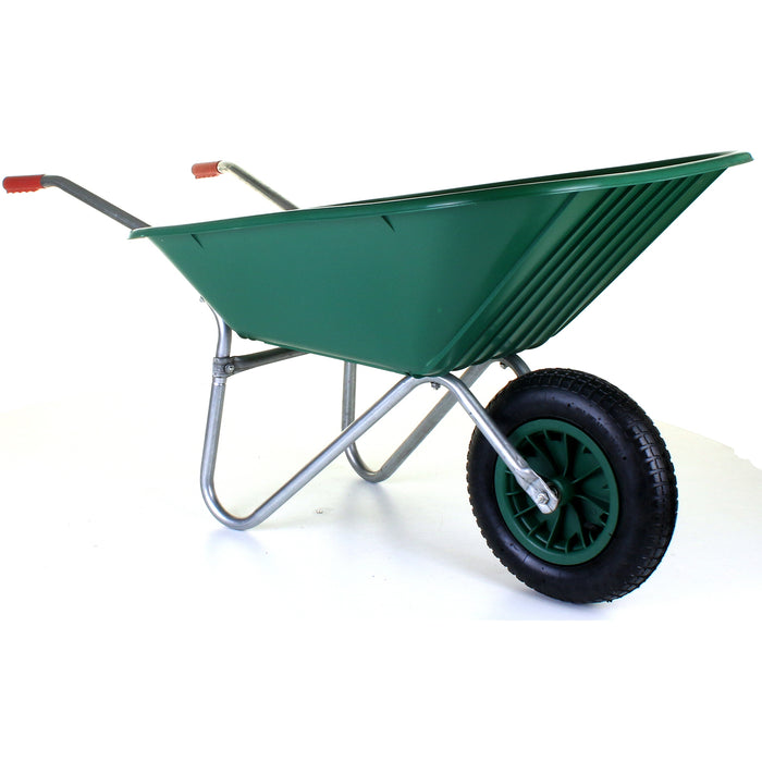 85L Plastic Wheelbarrow - Green
