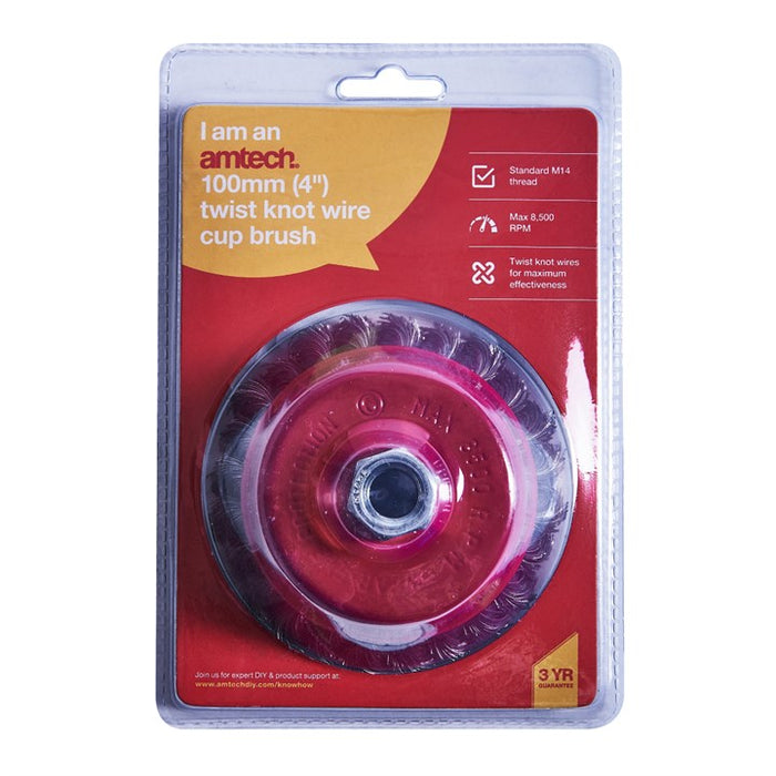 Twist Knot Wire Cup Brush 4"