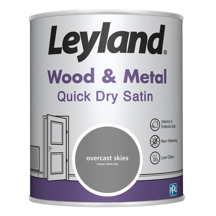 Leyland  Wood & Metal Quick Dry Satin Overcast Skies  750ml