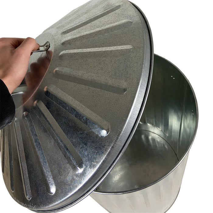 90L Large Galvanised Metal Bin