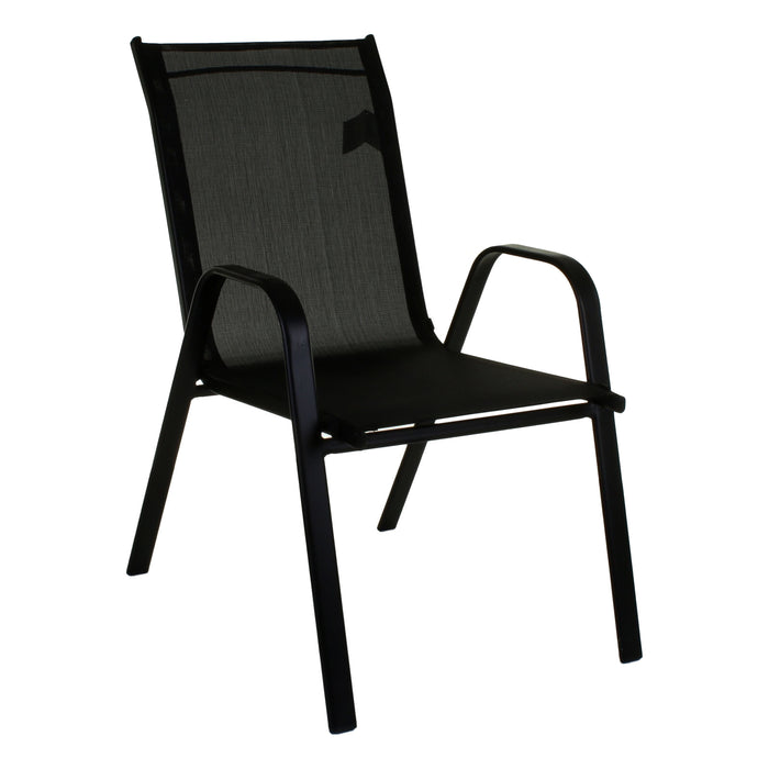 Black Textoline Garden Chair