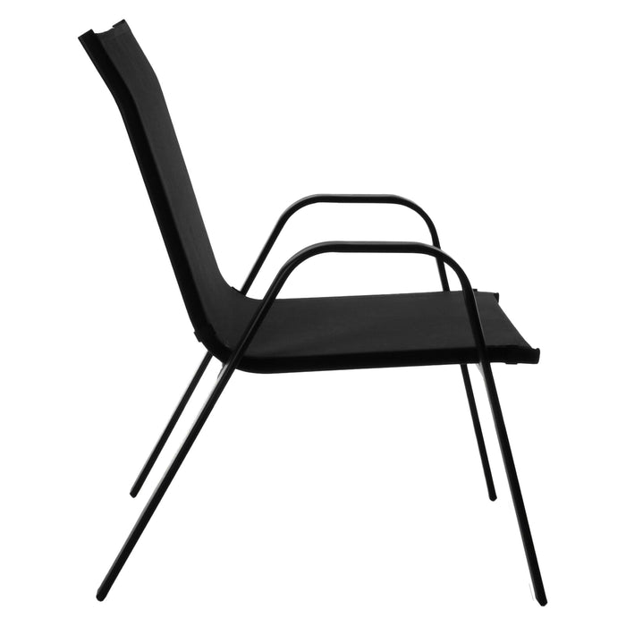 Black Textoline Garden Chair