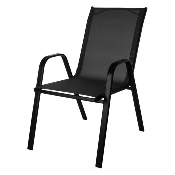 Black Textoline Garden Chair