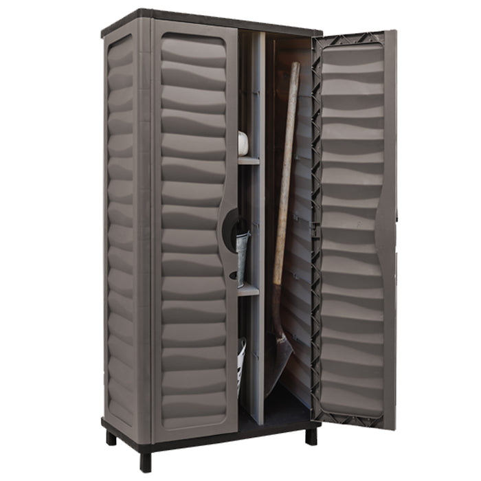 Utility Cabinet with Partition - Mocha/Brown