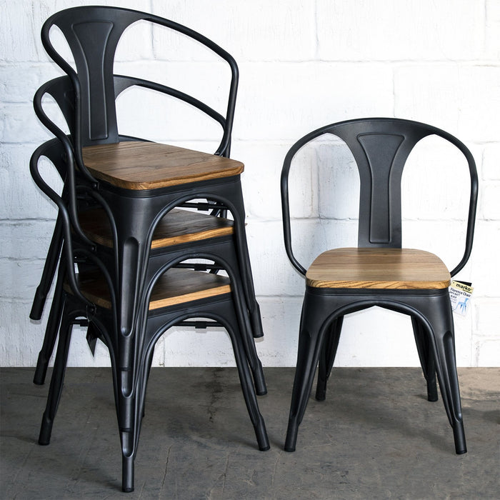 9PC Taranto Table & 8 Florence Chairs Set - Onyx Matt Black