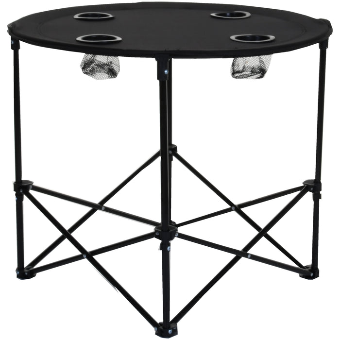 3PC Camping Chair and Table Set - Black