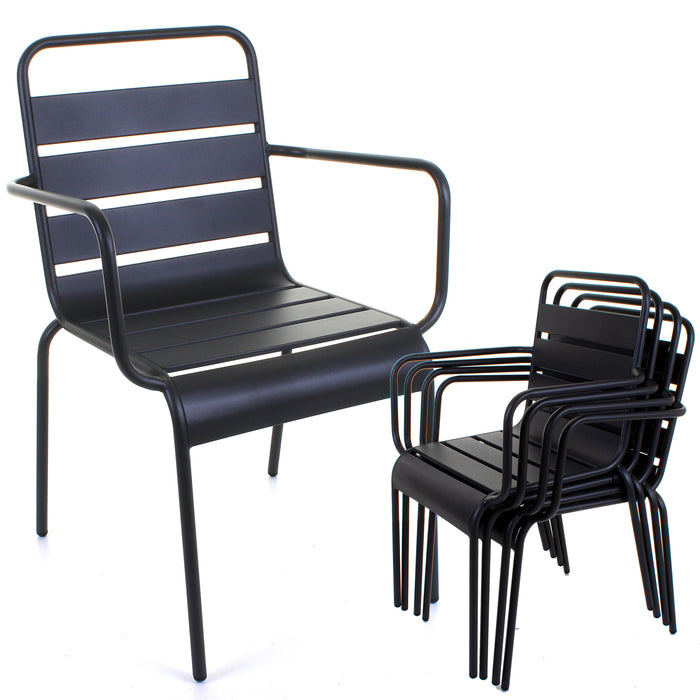 Slatted Bistro Square Table & Chair Sets