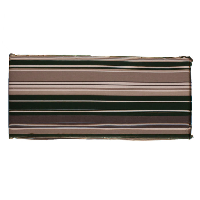 2 Seater Bench Cushion - Green Stripes