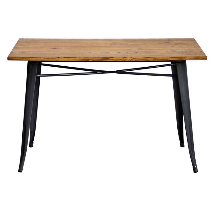 5PC Prato Table & 4 Palermo Chairs Set - Graphite Grey