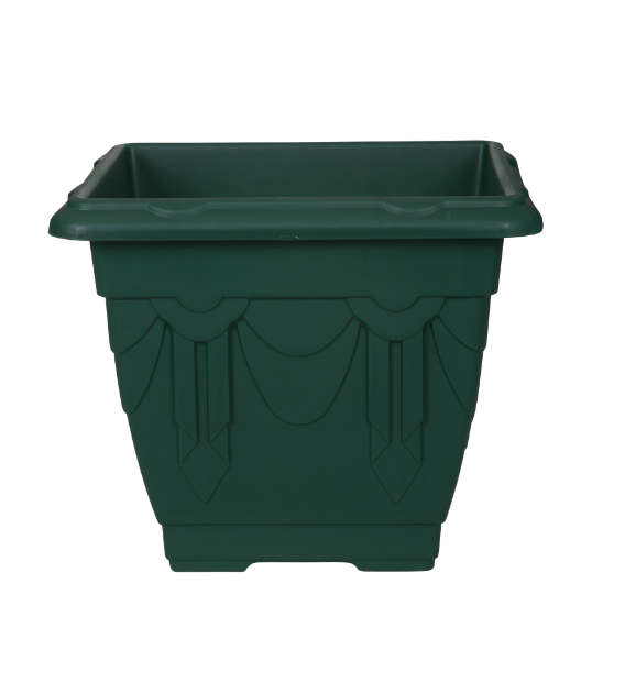 Venetian Square Planter Green