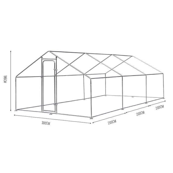 Walk In Chicken Run - 3M x 6M