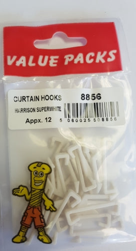 Harrison Super White Curtain Hooks