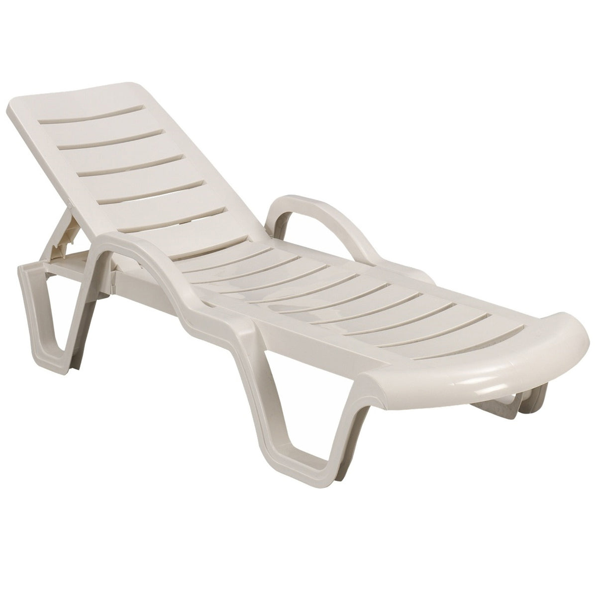 White plastic sun lounger deals