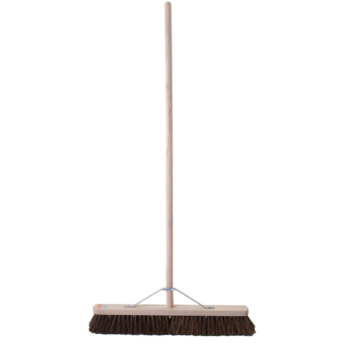 24" Stiff Bassine Broom with Handle & Bracket