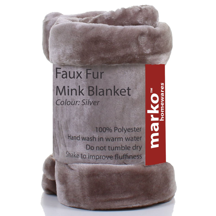 Faux Fur Mink Blankets - 125cm x 150cm