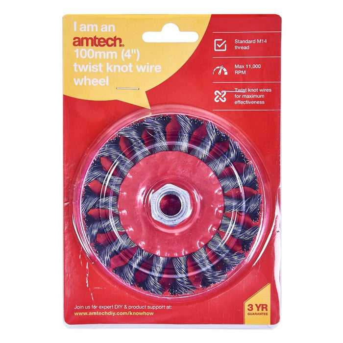 Twist Knot Wire Wheel 4"