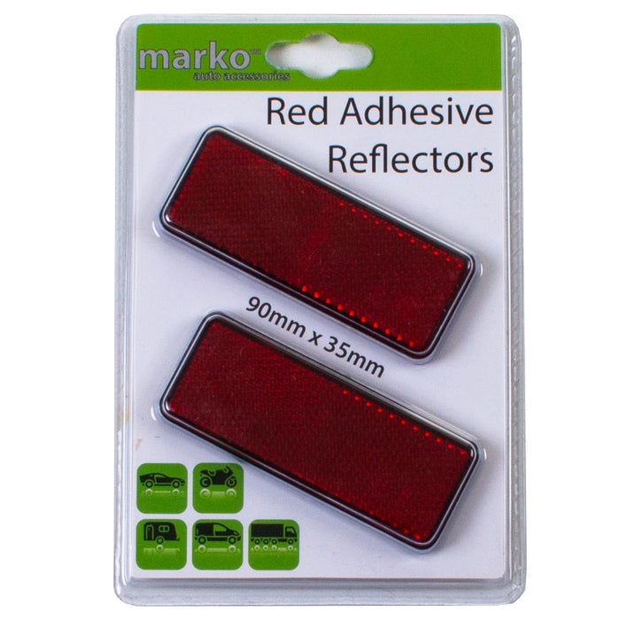 2PK Red Adhesive Reflectors