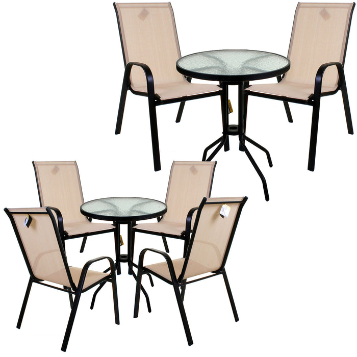 Cream Textoline Chair & Bistro Table Sets