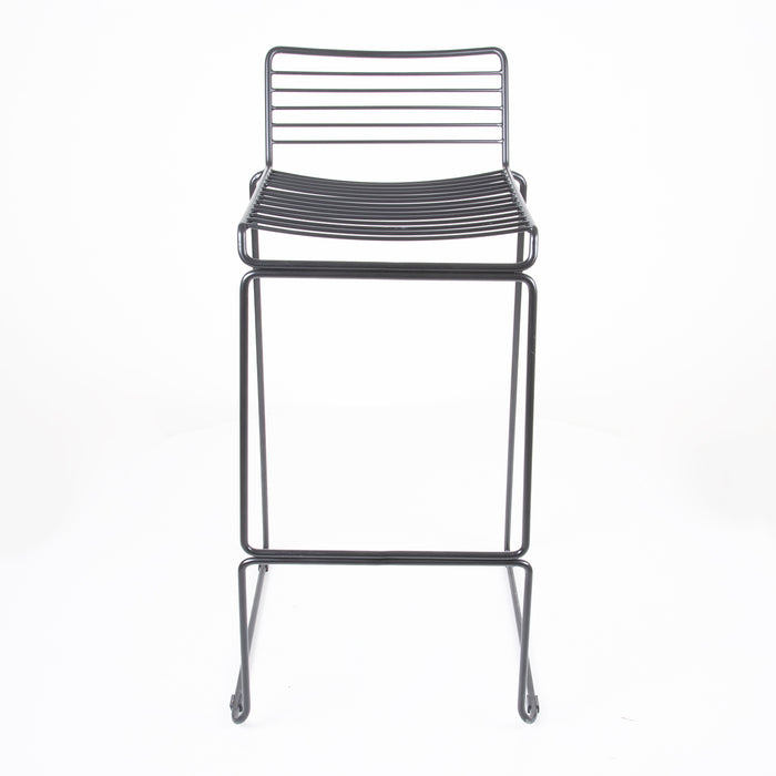 Set of 4 Wire Seat Bar Stool - Anthracite