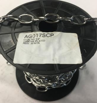 Chrome Welded Oval Chain 1/2"