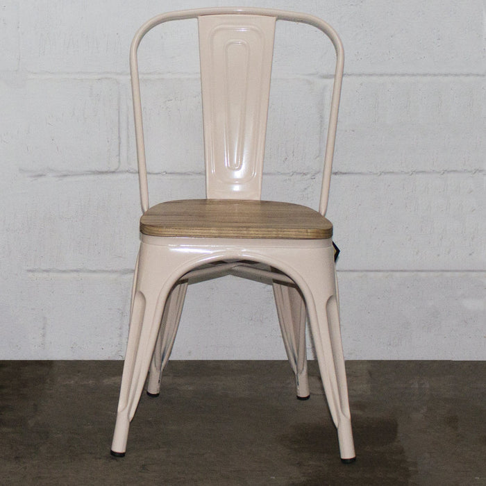 Tolix Style Palermo Chair - Cream