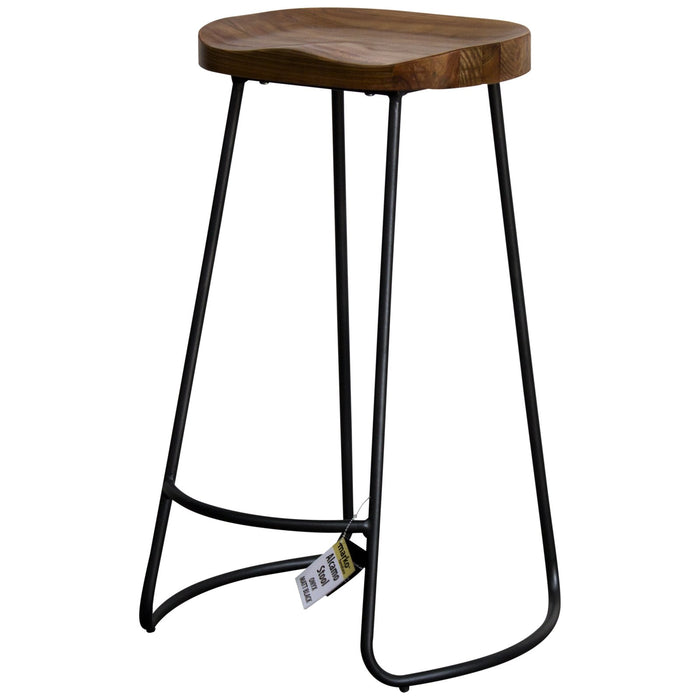 3PC Lodi Table & Alcamo Bar Stool Set - Onyx Matt Black